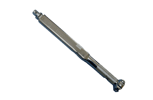 Llave dinamométrica con desbloqueo ajustable y cabeza intercambiable